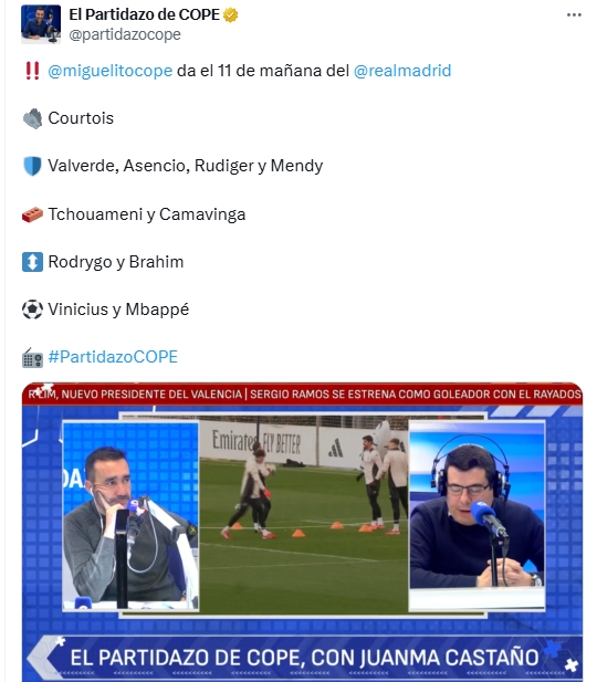 這也太早了！西媒提前一天透露皇馬首發(fā)：巴爾韋德、卡馬文加先發(fā)