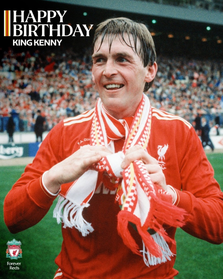 國(guó)王肯尼！達(dá)格利什迎來(lái)74歲生日，利物浦官方送祝福