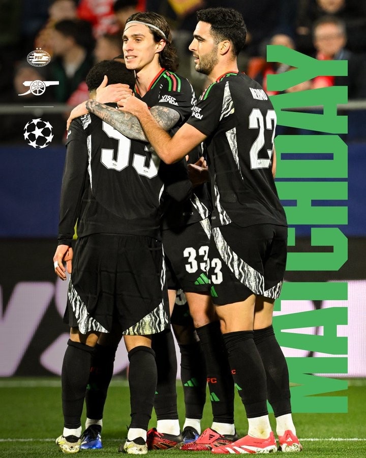 阿森納發(fā)布海報(bào)預(yù)熱歐冠八分之一決賽：卡拉菲奧里、梅里諾出鏡