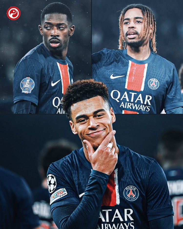 巴黎不止登貝萊！巴爾科拉近12場(chǎng)首發(fā)7球7助攻，杜埃近10場(chǎng)造9球