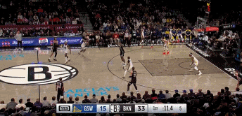 夏普補(bǔ)籃命中 籃網(wǎng)首節(jié)35-15領(lǐng)先勇士20分！