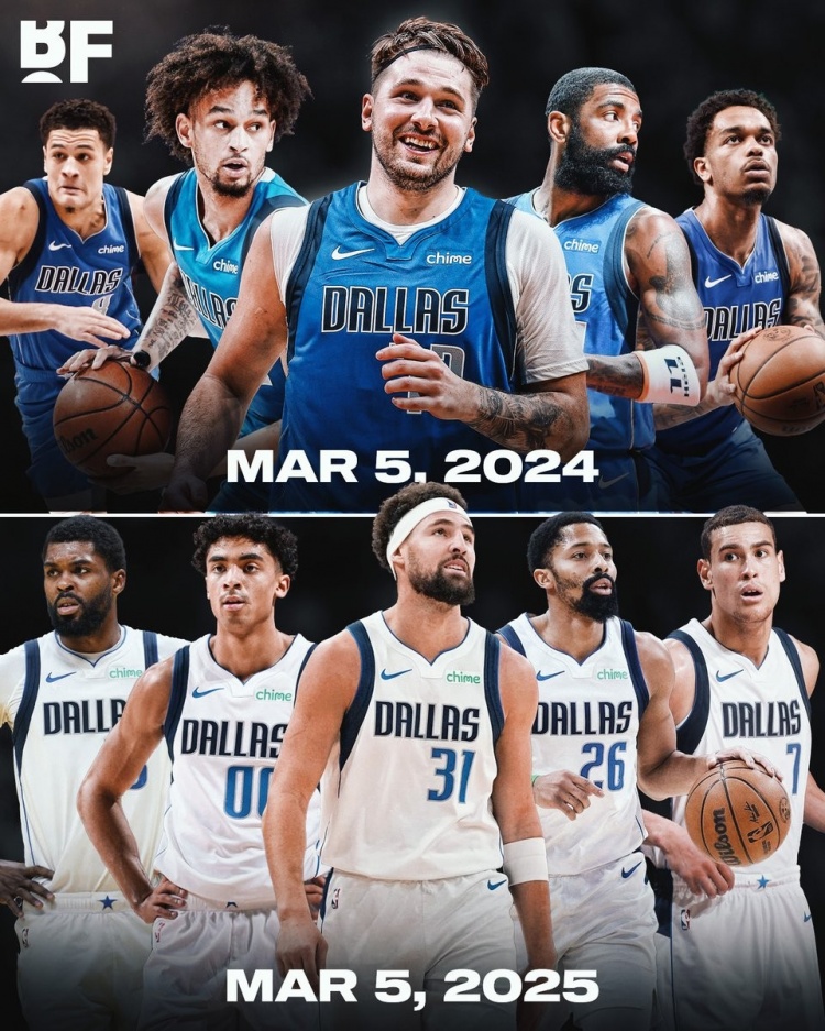 1年前由東歐領銜！昨日獨行俠首發(fā)：克萊/小克/DVD/馬紹爾/鮑威爾