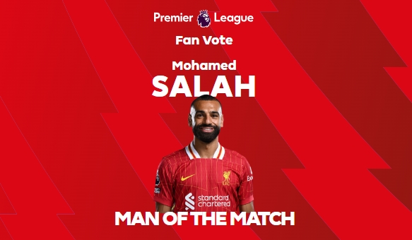 點(diǎn)射雙響！官方：薩拉赫當(dāng)選利物浦vs南安普頓全場(chǎng)最佳