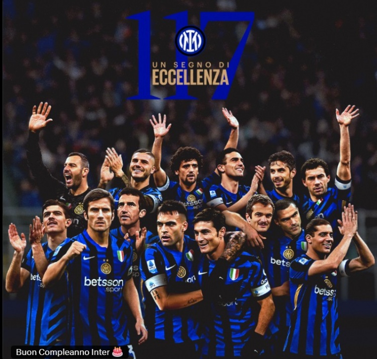 國米迎成立117周年紀(jì)念日，官推曬海報(bào)：勞塔羅&薩內(nèi)蒂等眾星出鏡