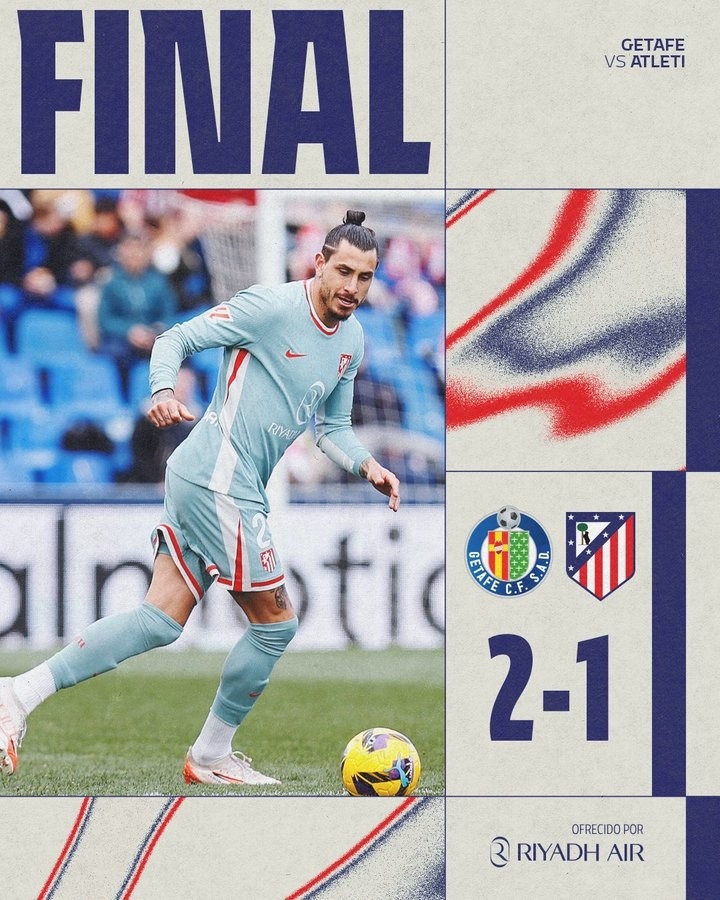 馬失前蹄！馬競(jìng)在西甲對(duì)赫塔費(fèi)連續(xù)24場(chǎng)不敗被終結(jié)