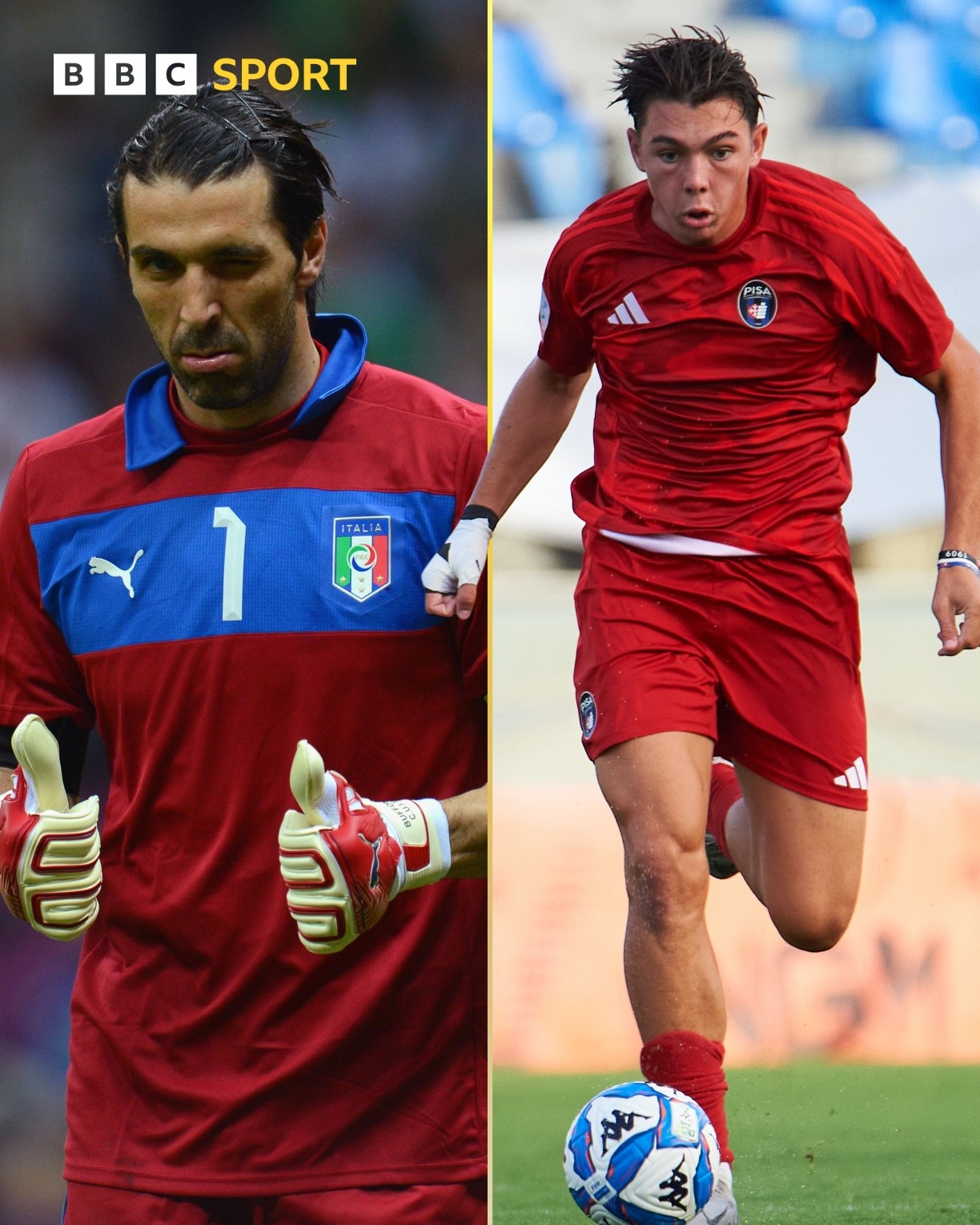 傳奇延續(xù)，布馮17歲的兒子路易斯-布馮代表意乙比薩上演生涯首秀