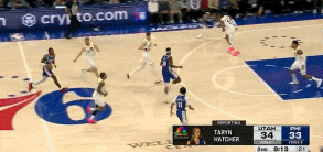 一波流！朗尼沃克擊地助攻道丁上籃命中 76人轟出19-2反超爵士