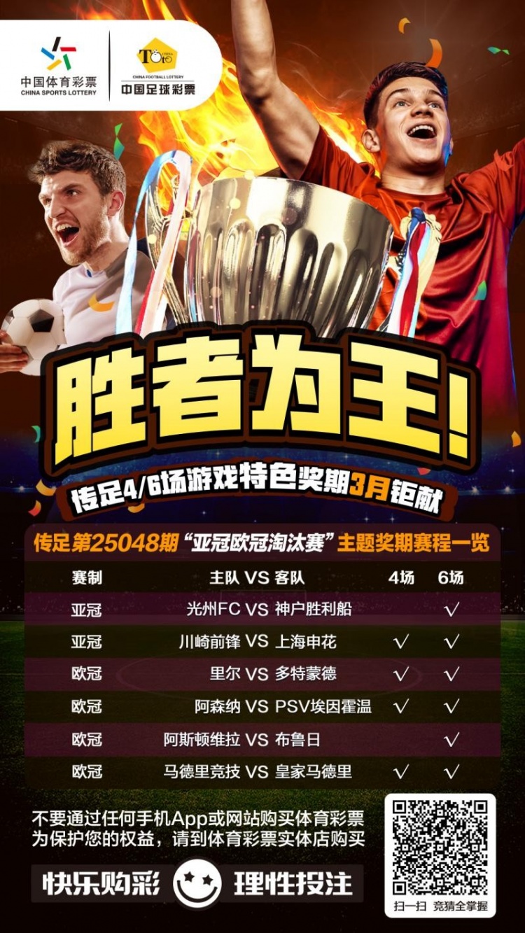 勝者為王！傳足特色獎(jiǎng)期第25048期聚焦亞冠歐冠淘汰賽