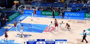 傳射建功！周琦助攻曾凡博三分穿針 隨后自己起飛雙手空接暴扣