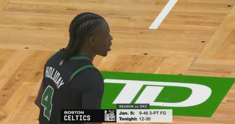 火力全開(kāi)！綠軍上次打雷霆全場(chǎng)一共命中9個(gè)三分 今天首節(jié)就9記！