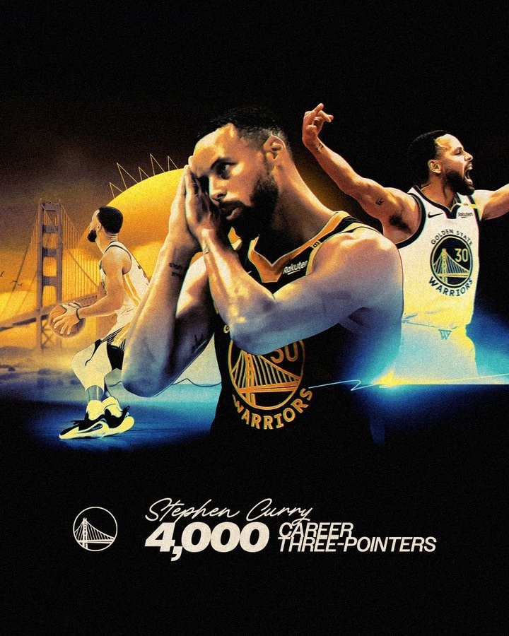 勇士官方祝賀庫(kù)里4000三分：比賽被改變了！永遠(yuǎn)的被改變了！