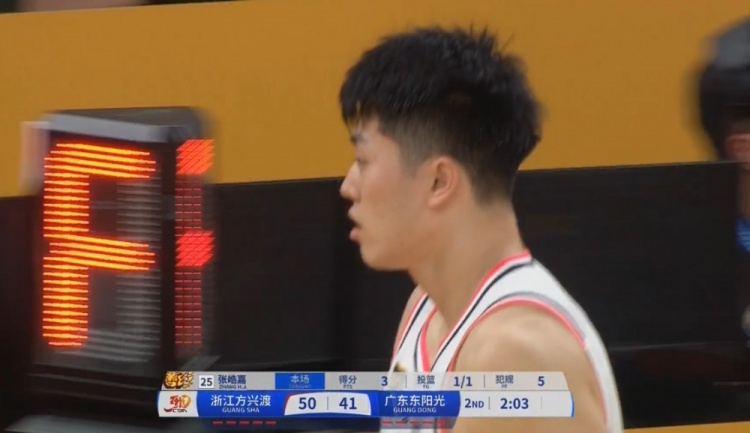 啊這？張皓嘉僅出場(chǎng)10分鐘累計(jì)5次個(gè)人犯規(guī) 拿到3分2板