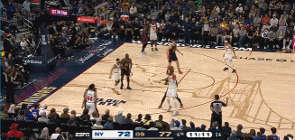 高難度！阿努諾比面對防守 橫撤步底角強(qiáng)投三分洞穿籃心