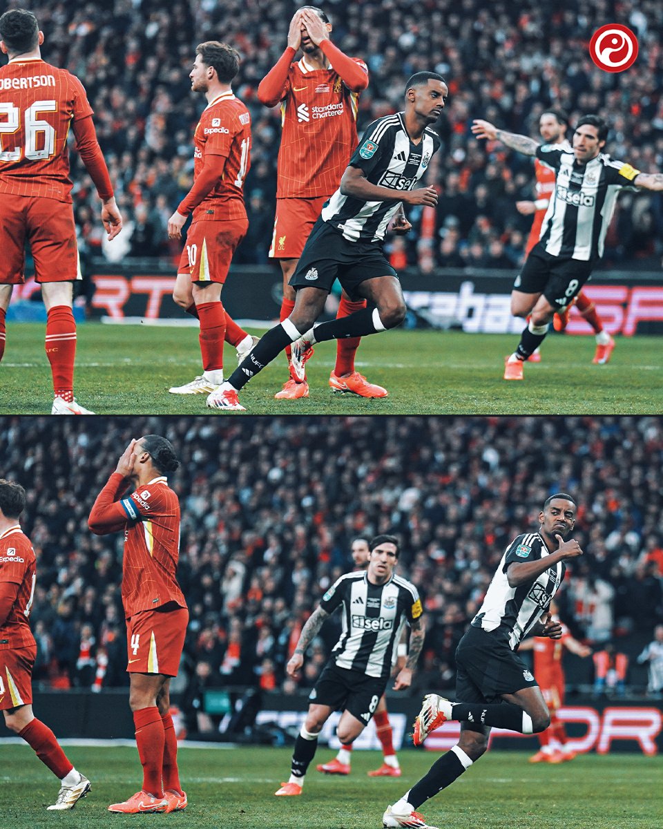 真利物浦克星！伊薩克進球后，范迪克捂臉