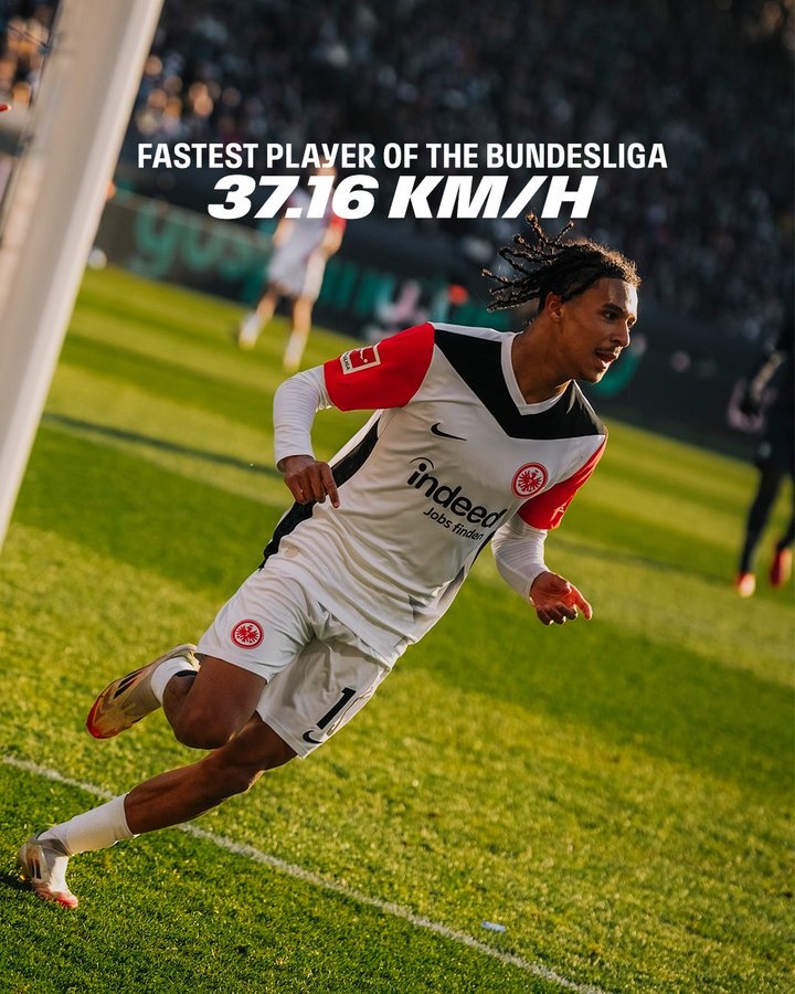 37.16公里/小時！法蘭克福前鋒巴霍亞創(chuàng)造德甲歷史最快速度紀(jì)錄