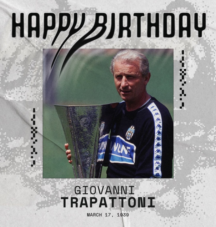 老帥特拉帕托尼迎來86歲生日，尤文、國米官方送上祝福
