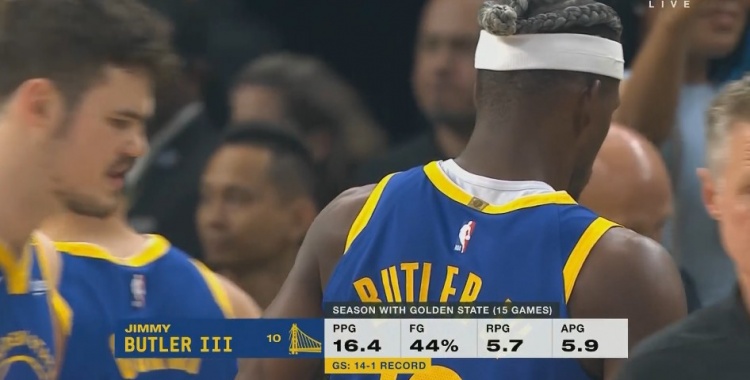 硬！巴特勒為勇士出戰(zhàn)15場(chǎng) 場(chǎng)均16.4分5.7板5.9助&戰(zhàn)績14勝1負(fù)