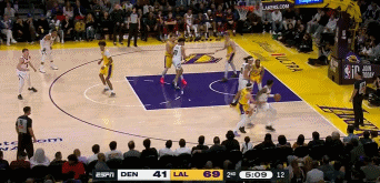 戈登中投打中&布勞恩反擊籃下再次命中 掘金連得4分打停湖人