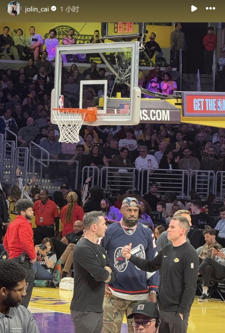蔡依林現(xiàn)場觀戰(zhàn)掘金湖人 曬照詹姆斯、東契奇和約基奇