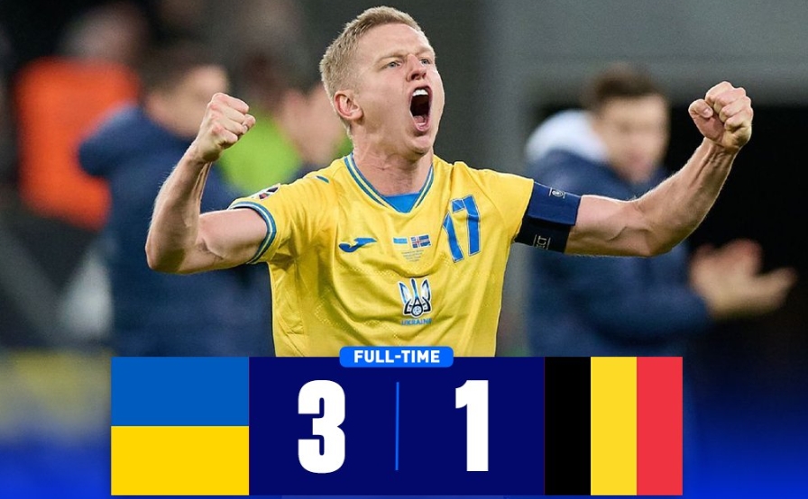 不敵烏克蘭！比利時(shí)隊(duì)遭遇4連敗，2009年9月后首次