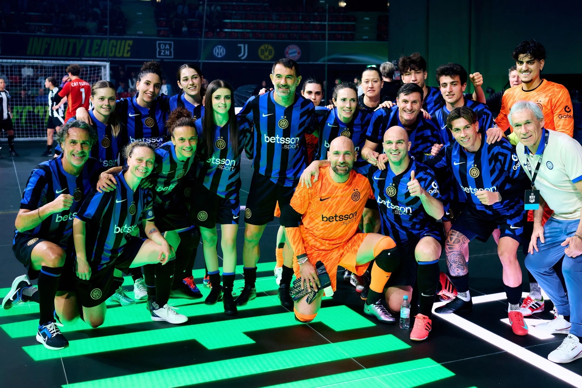 國米元老在慕尼黑參與5vs5足球比賽，薩內(nèi)蒂&坎比亞索參賽并進球