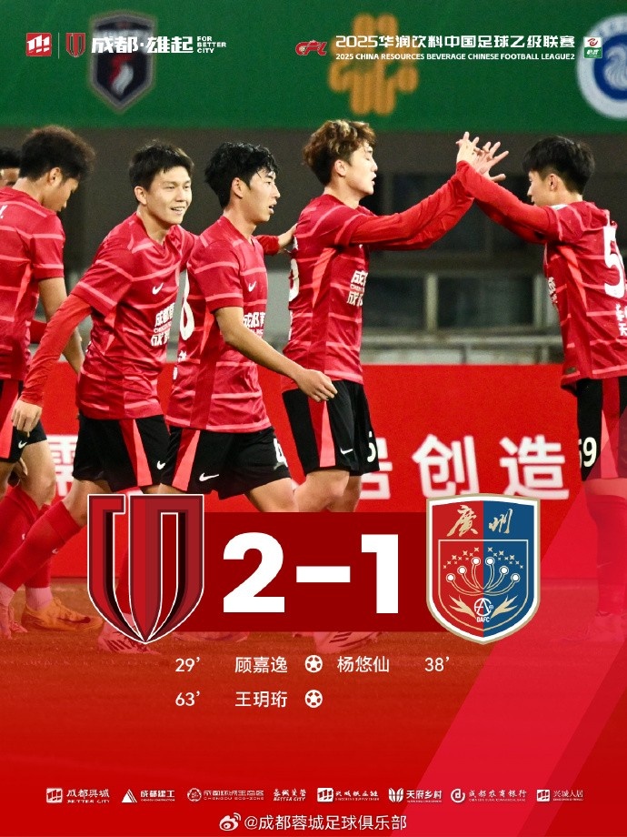 初生牛犢不怕虎，成都蓉城B隊迎開門紅！