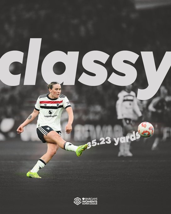 致敬小貝？曼聯女足球星格蕾絲-克林頓本輪超遠距離吊射破門