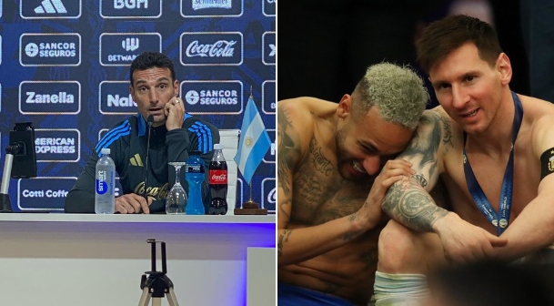 斯卡洛尼談拉菲放話(huà)：沒(méi)深入研究他的話(huà)，還記得梅西內(nèi)馬爾的畫(huà)面