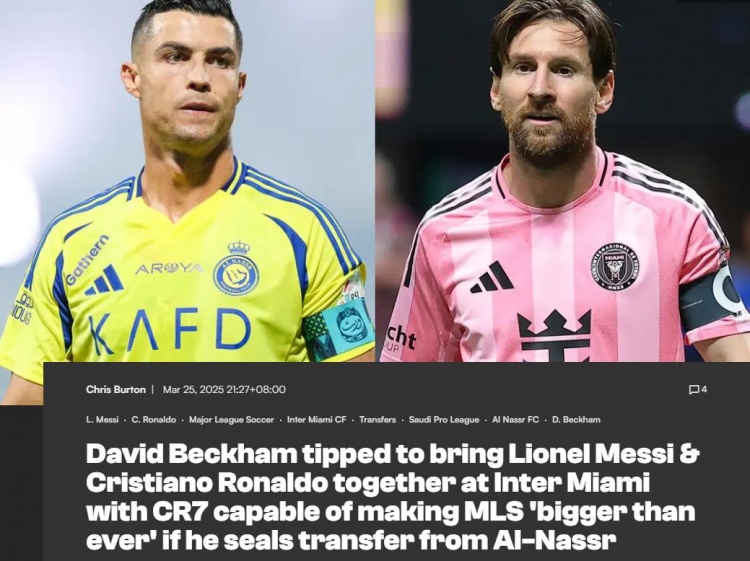 美職聯(lián)舊將：C羅應(yīng)該像梅西伊布一樣來(lái)美職聯(lián)，小貝能搞定這件事