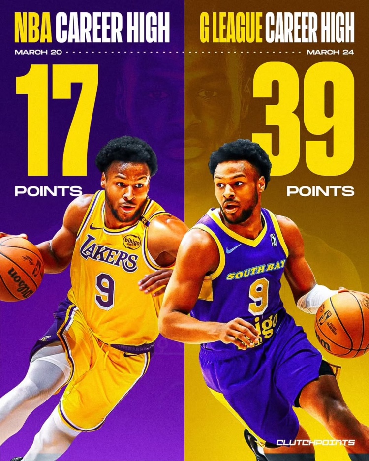 在進步！布朗尼一周內先后創(chuàng)下個人NBA和G聯(lián)盟單場得分新紀錄