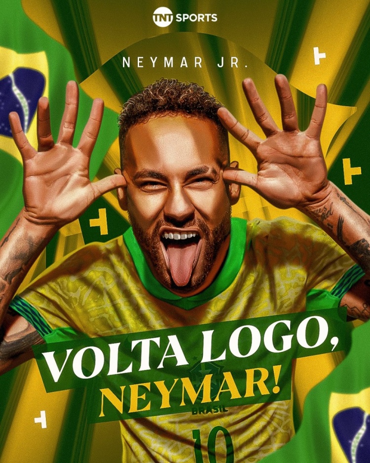 有他會不一樣嗎？TNT社媒曬內(nèi)馬爾海報：我們太想你了！