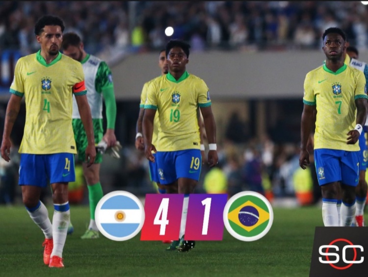慘敗！巴媒痛批巴西1-4阿根廷：重演1-7的恥辱！
