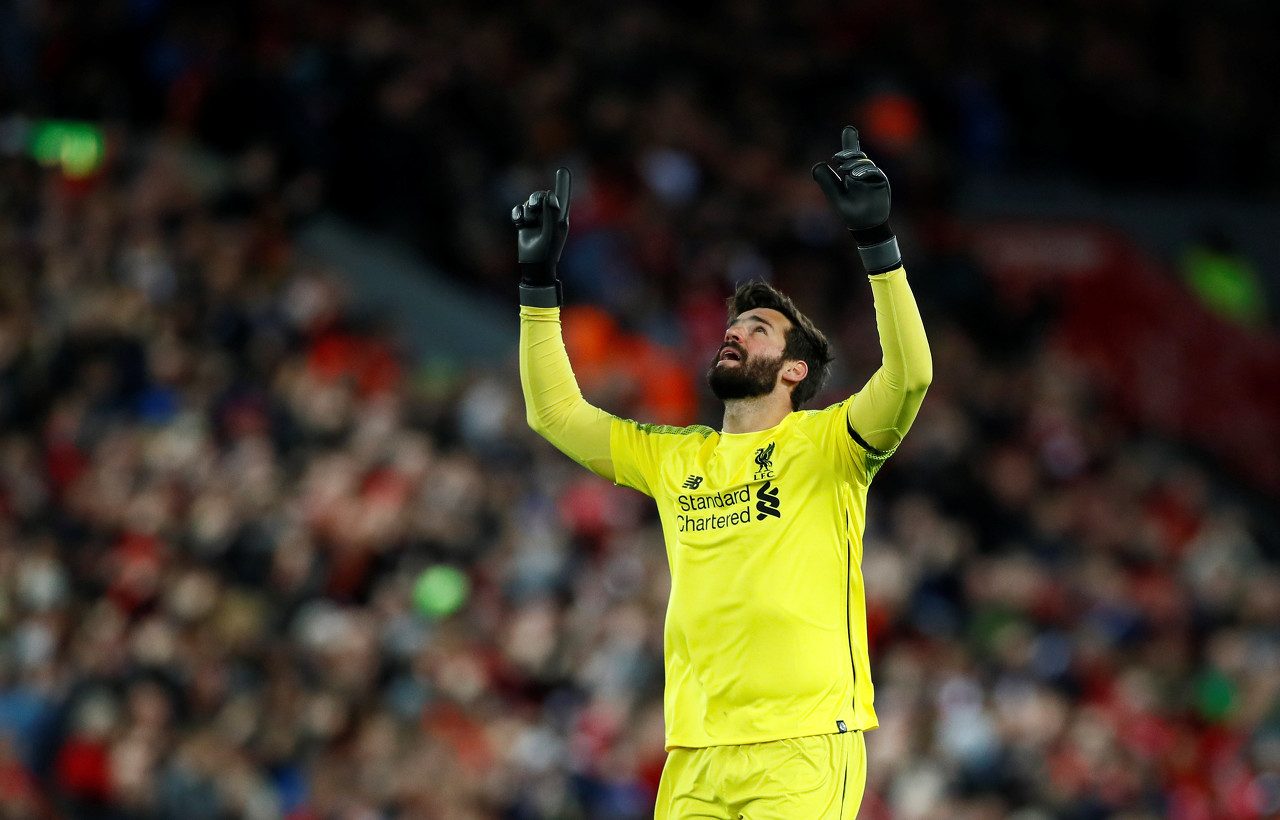 阿利森單場9撲救，追平有統(tǒng)計以來褲襪&盧寧保持的歐冠淘汰賽紀錄