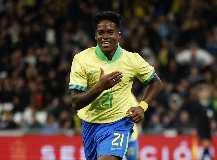 恩德里克：想代表巴西參加明年世界杯，助球隊奪得第六座大力神杯