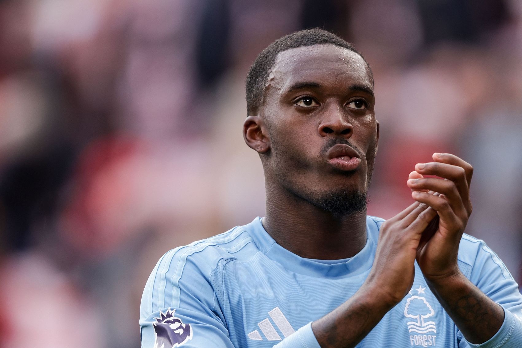 奧多伊本賽季英超3次帶球突破后進球，僅次于哈蘭德等3人