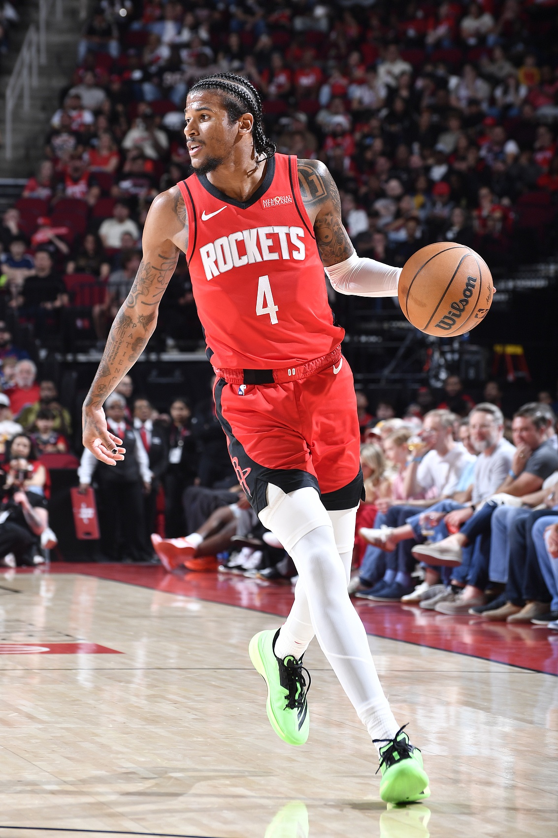 來(lái)感覺(jué)了！杰倫-格林第三節(jié)4中2得14分3板 前三節(jié)已得到29分